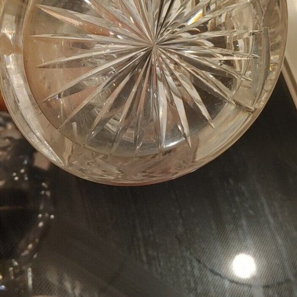 American Brilliant Period ABP Cut Glass Pitcher Pinwheel Star Burst Sawtooth 9.5 - Picture 10 of 12